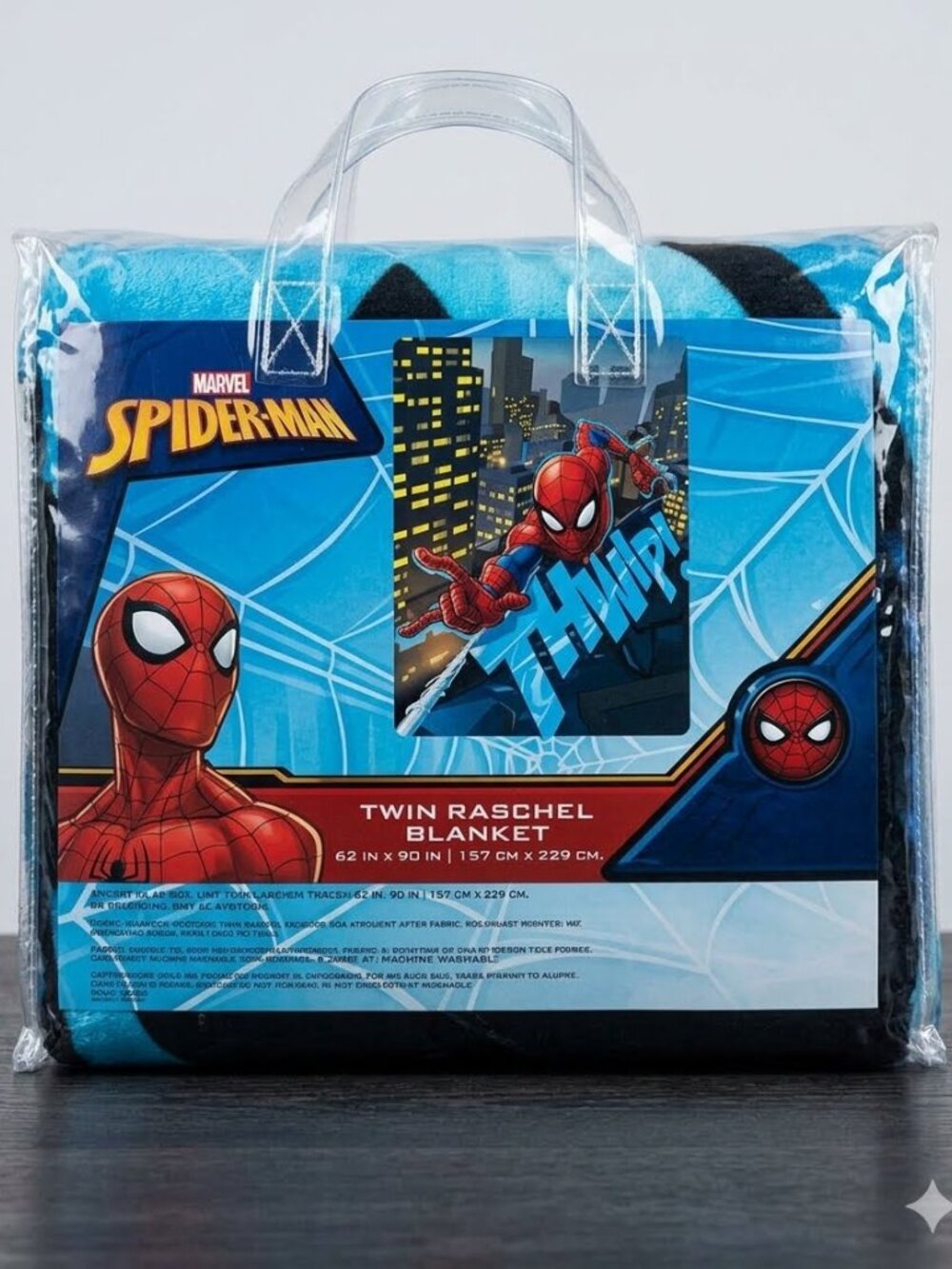 NWT Marvel Spider-Man Twin Raschel Blanket 60x80 Kids Bedding
